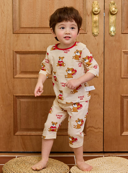 Love Me Bear Jacquard 3/4 Home Wear Set