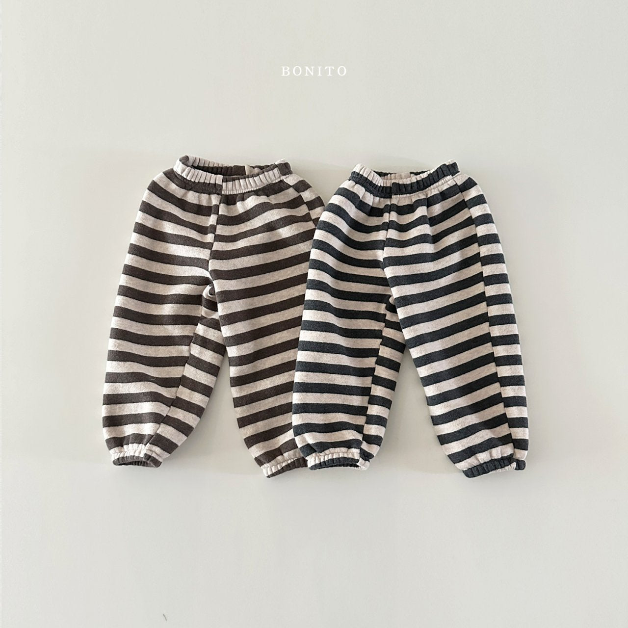 Stripe Jogger Pants [Brown/S(2-3yr)]