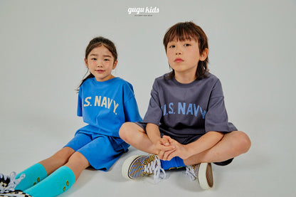 [Gugu Kids] Navy Top Bottom Set