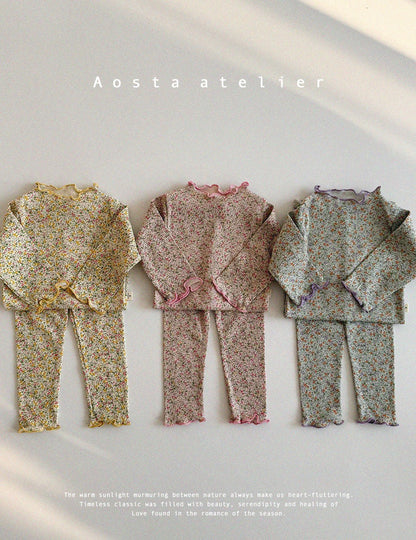 Spring Flower Home Wear Set [Pink/L(2-3yr)]