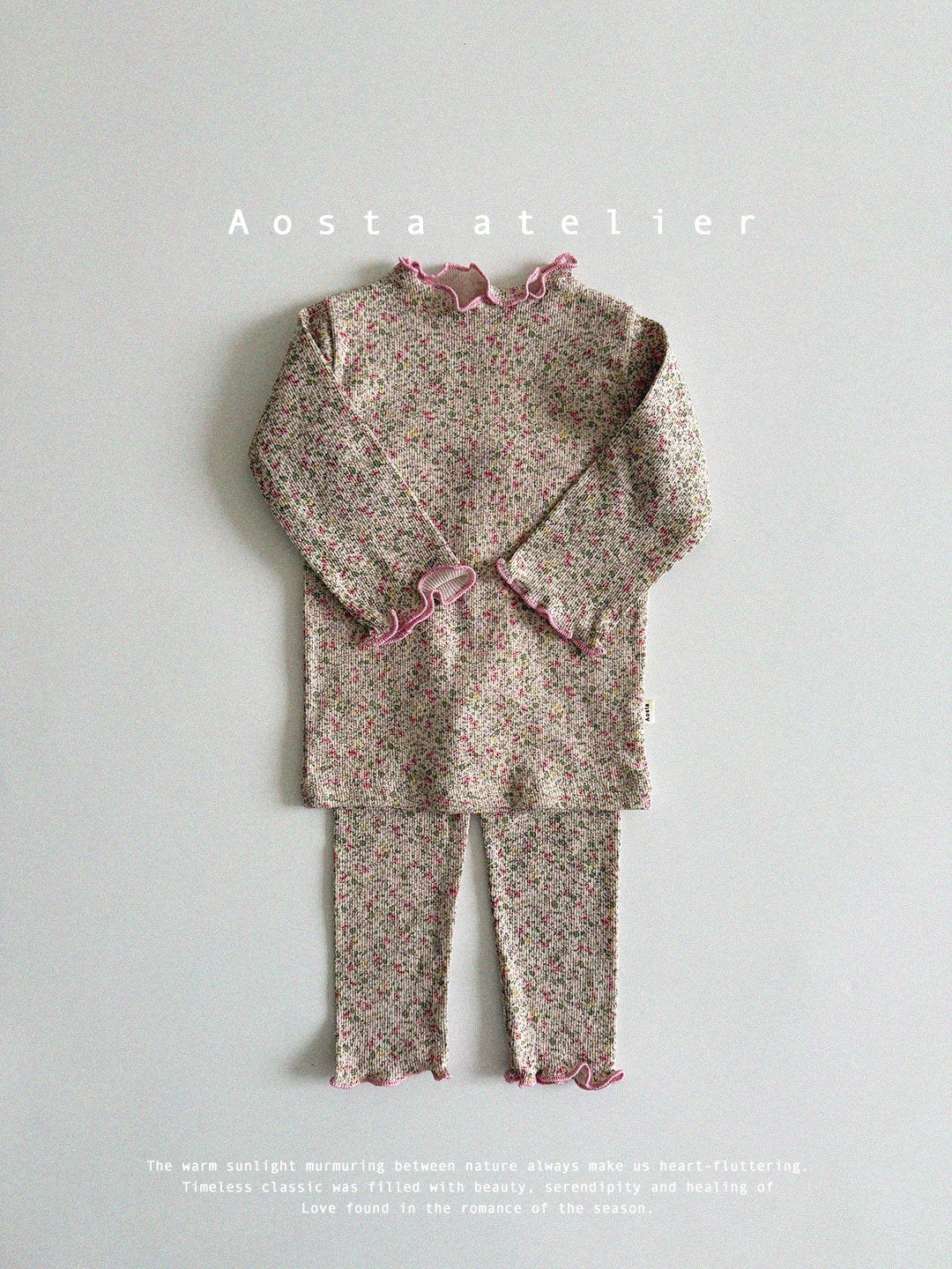 Spring Flower Home Wear Set [Pink/L(2-3yr)]