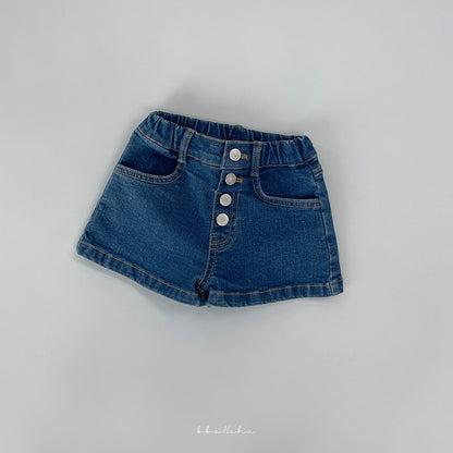 [Bbo N Chu] Snap Denim Shorts