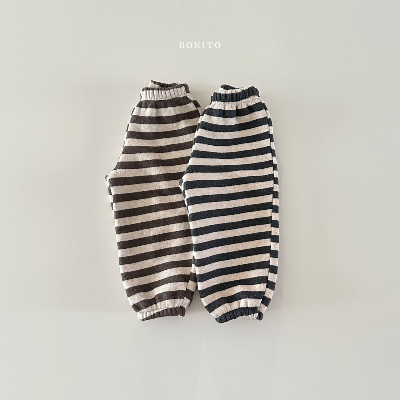 Stripe Jogger Pants [Brown/S(2-3yr)]