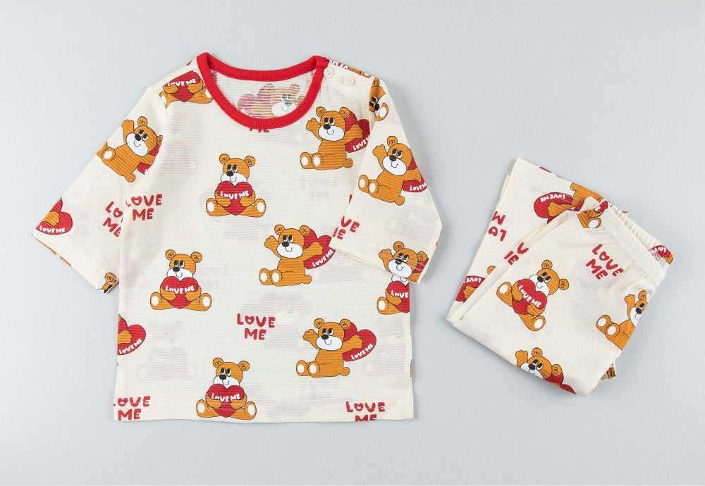 Love Me Bear Jacquard 3/4 Home Wear Set