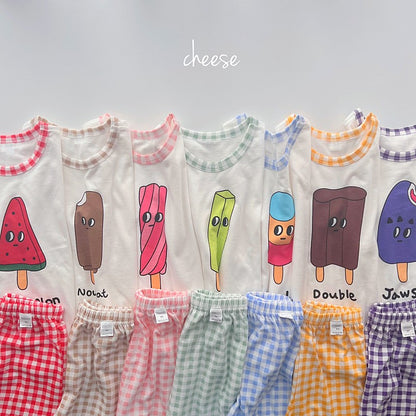 [Cheese] Ice Cream Home Wear Set