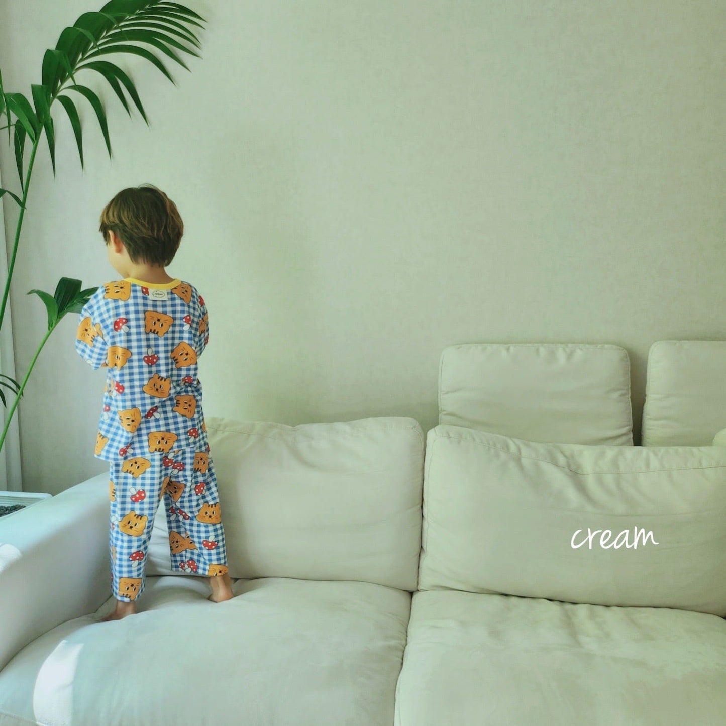 [Cream] Bamboo Loose Fit Home Wear Set