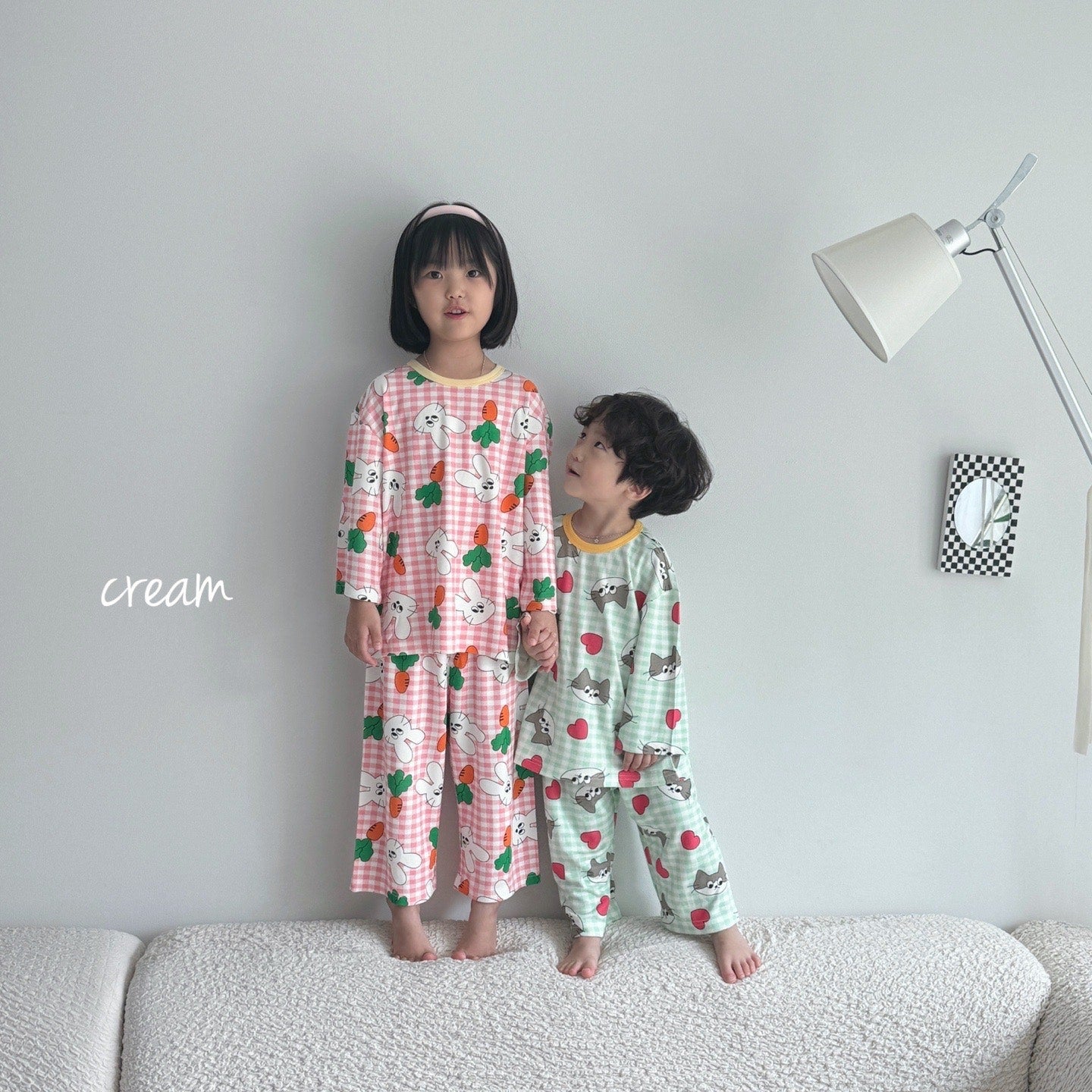 [Cream] Bamboo Loose Fit Home Wear Set