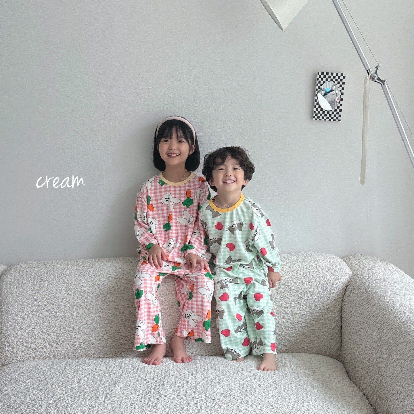 [Cream] Bamboo Loose Fit Home Wear Set