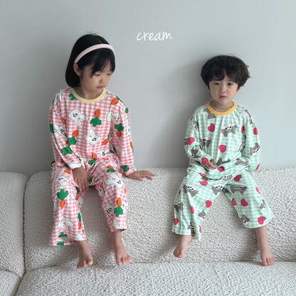 [Cream] Bamboo Loose Fit Home Wear Set