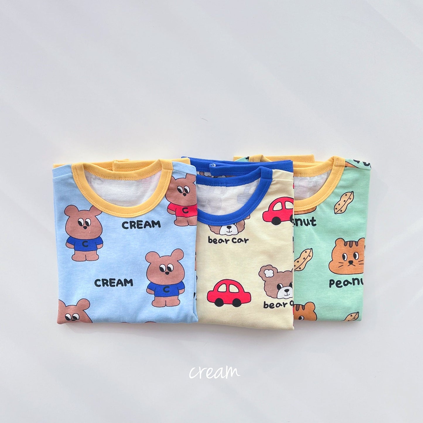 [Cream] Cotton Loose Fit Home Wear Set