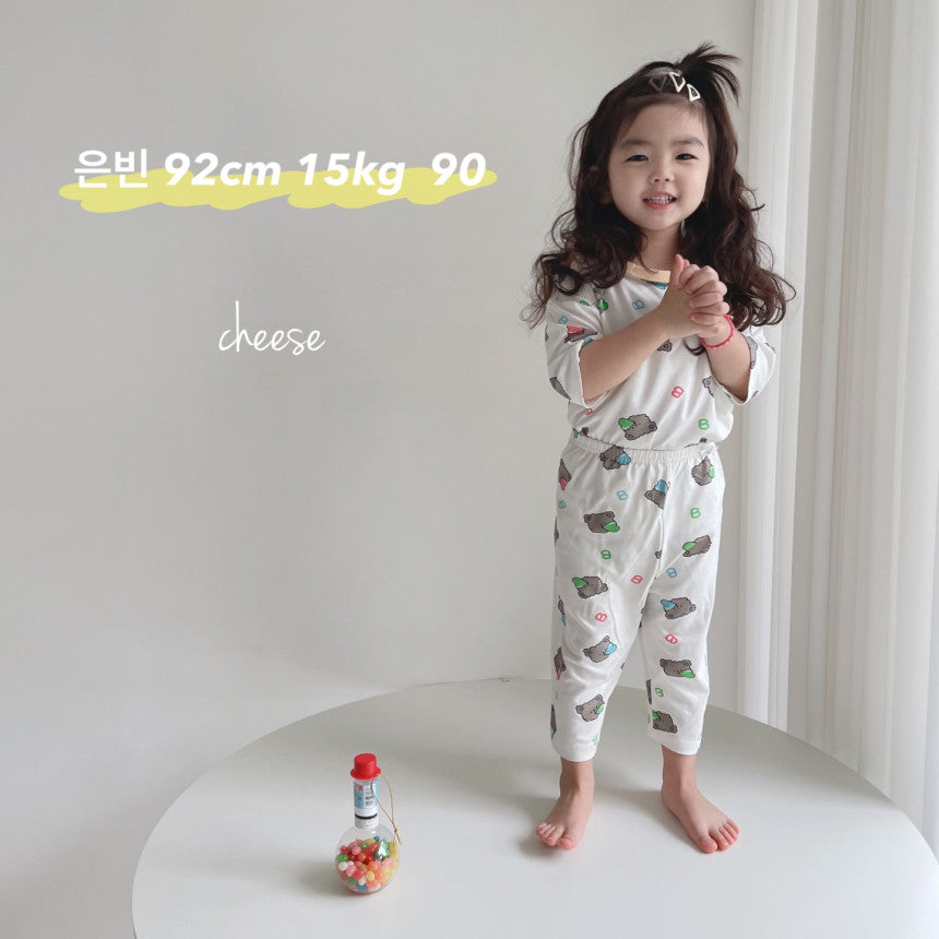 [Cheese] 3/4 Loose-Fit Modal Home Wear Set