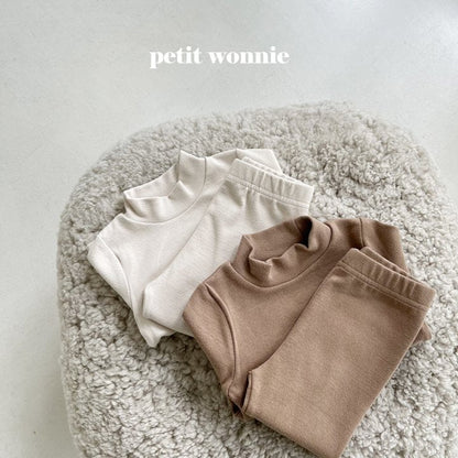 Half Turtleneck Home Wear Set [Ivory/XL(5-6yr)]