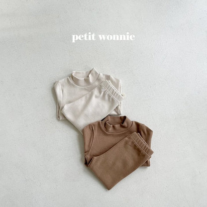 Half Turtleneck Home Wear Set [Ivory/XL(5-6yr)]