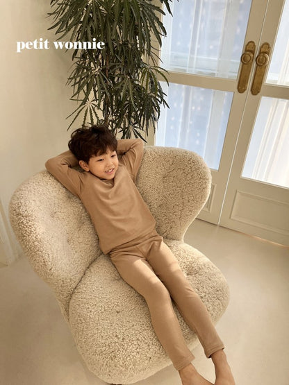 Half Turtleneck Home Wear Set [Ivory/XL(5-6yr)]