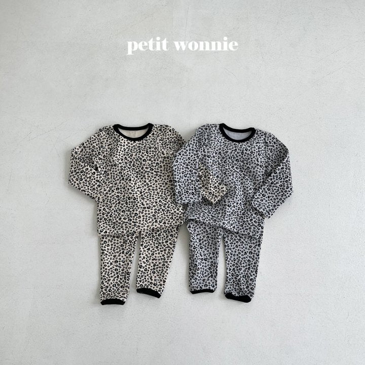 Leopard Home Wear Set [Grey/L(4-5yr)]