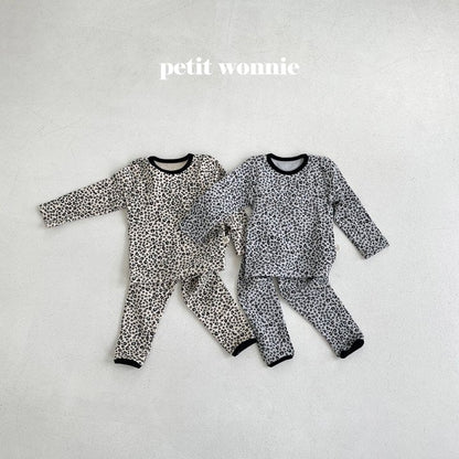 Leopard Home Wear Set [Grey/L(4-5yr)]