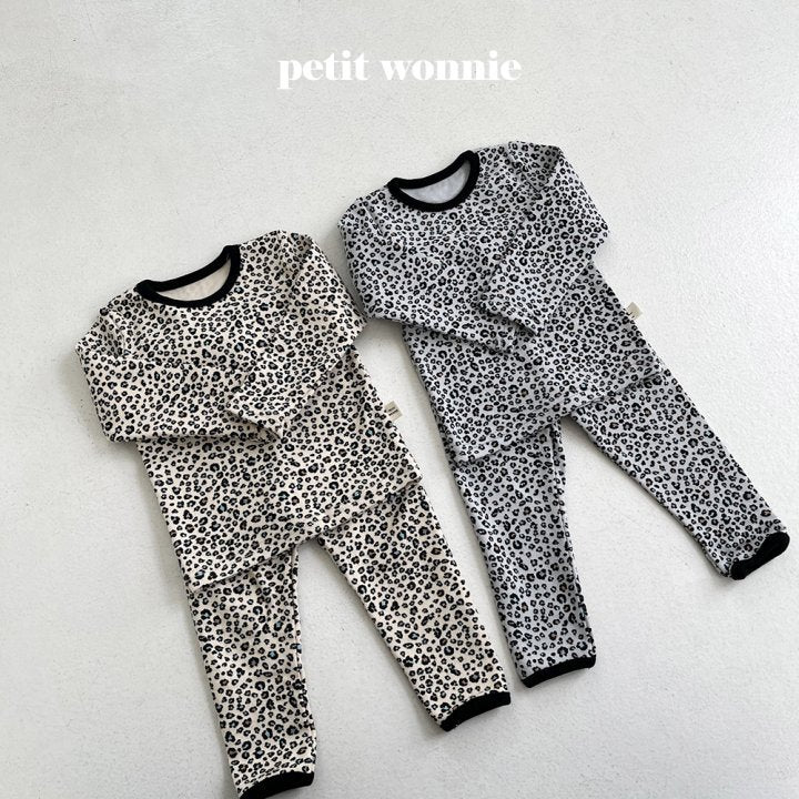 Leopard Home Wear Set [Grey/L(4-5yr)]