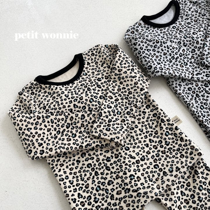 Leopard Home Wear Set [Grey/L(4-5yr)]