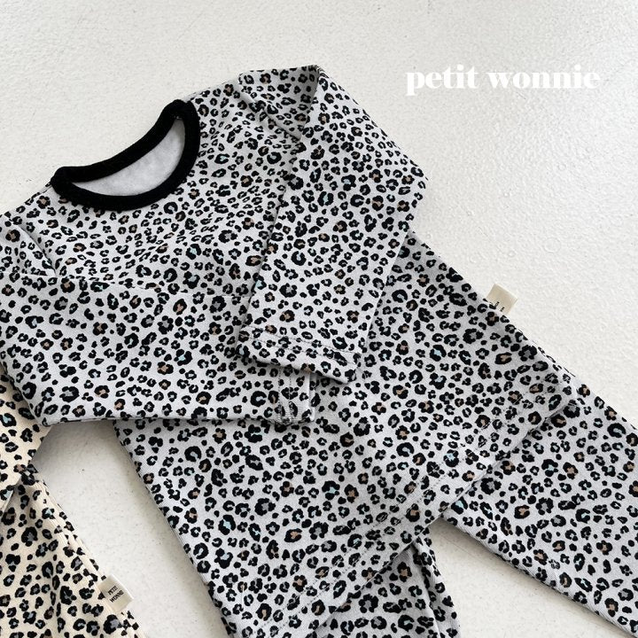 Leopard Home Wear Set [Grey/L(4-5yr)]