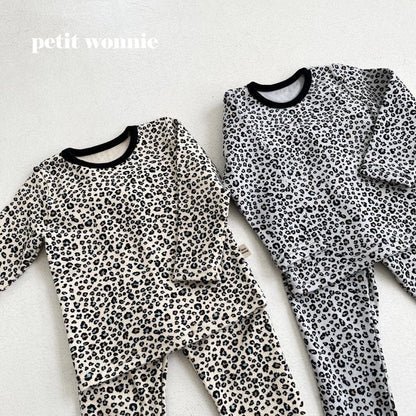 Leopard Home Wear Set [Grey/L(4-5yr)]