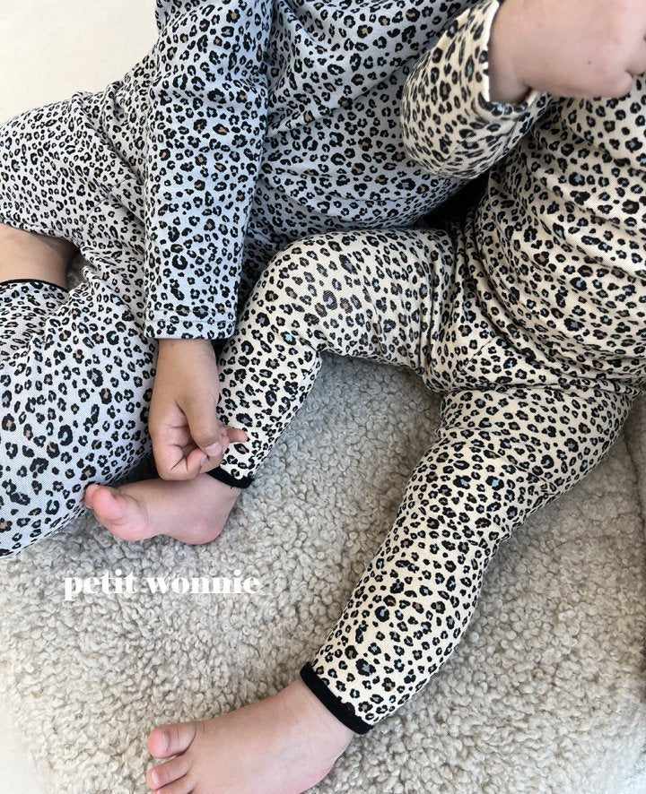 Leopard Home Wear Set [Grey/L(4-5yr)]